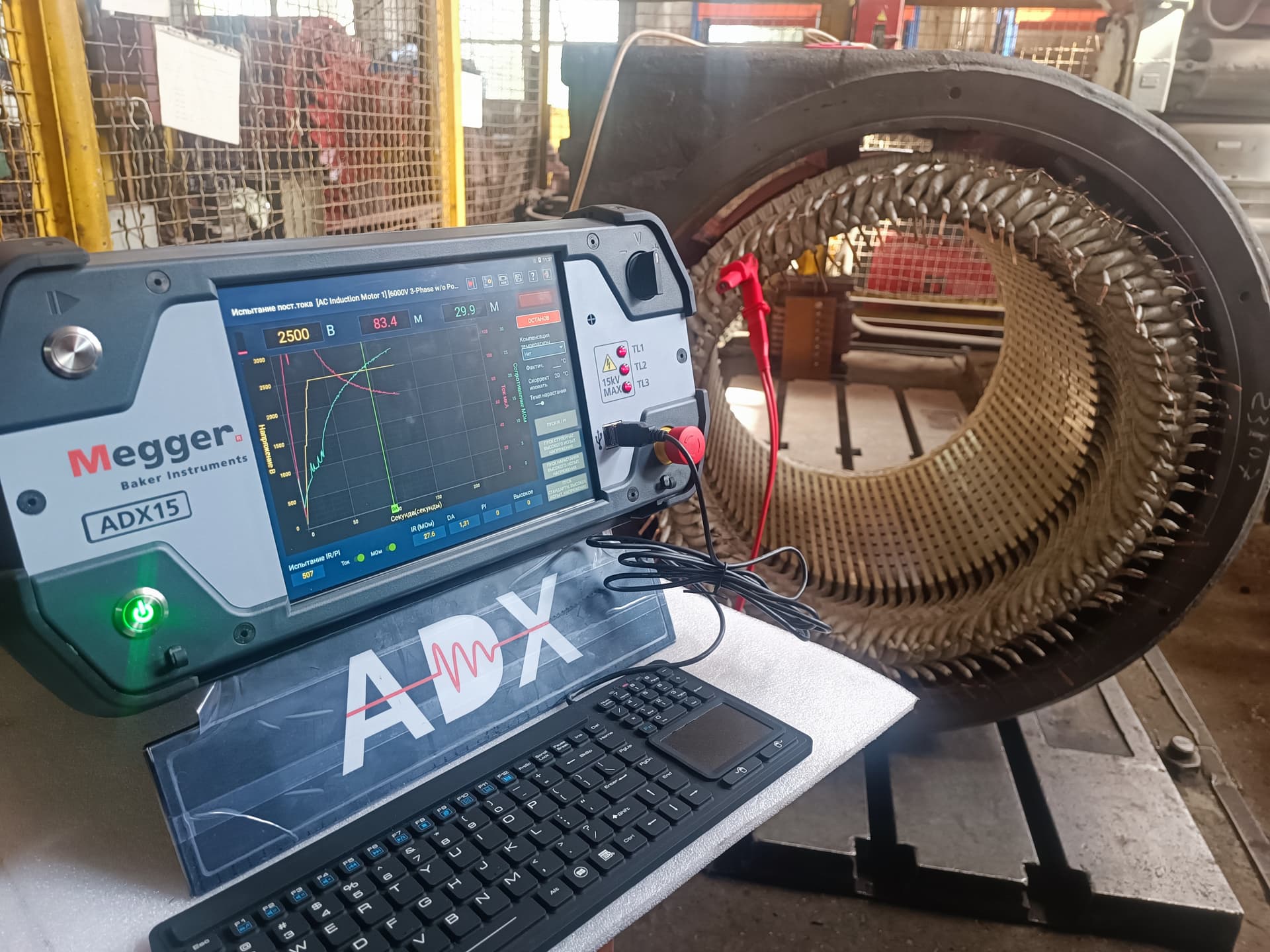 High-voltage testing of an electric motor