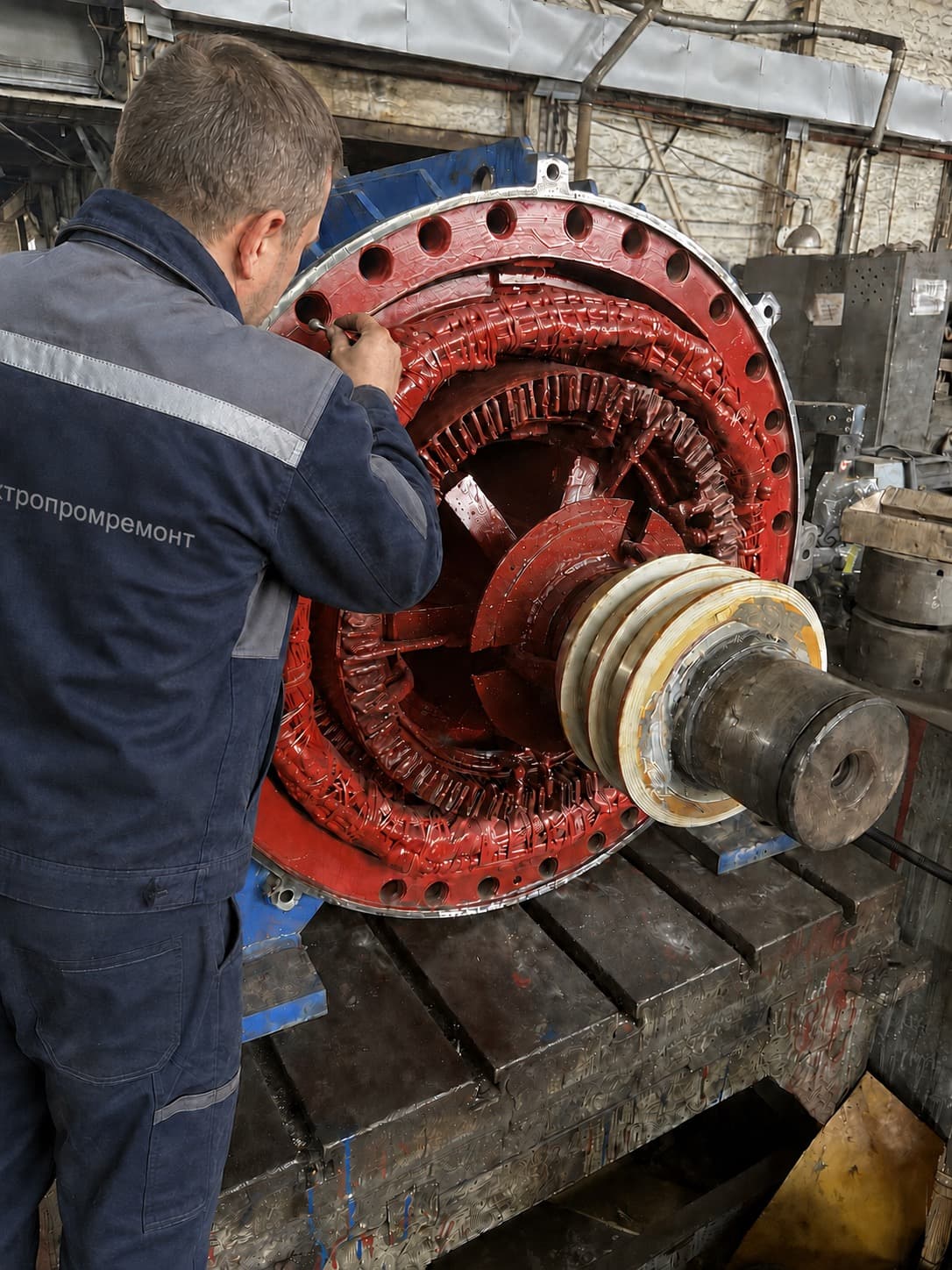 Rewinding of a wound-rotor electric motor