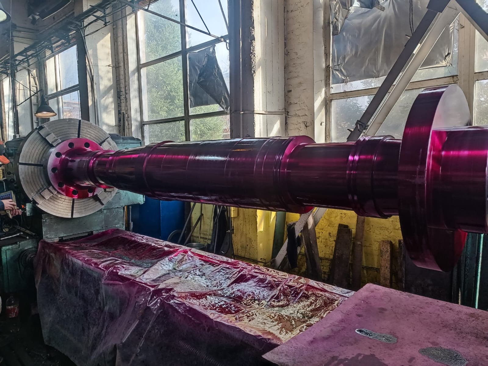 Quality inspection of a manufactured electric machine shaft after machining