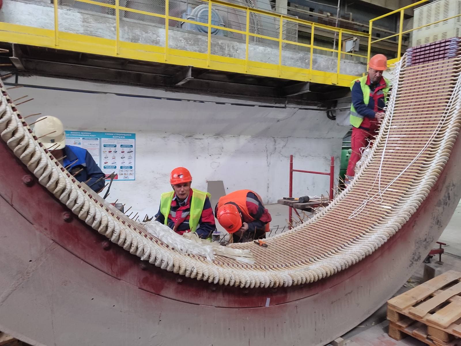 Stator rewinding, winding installation