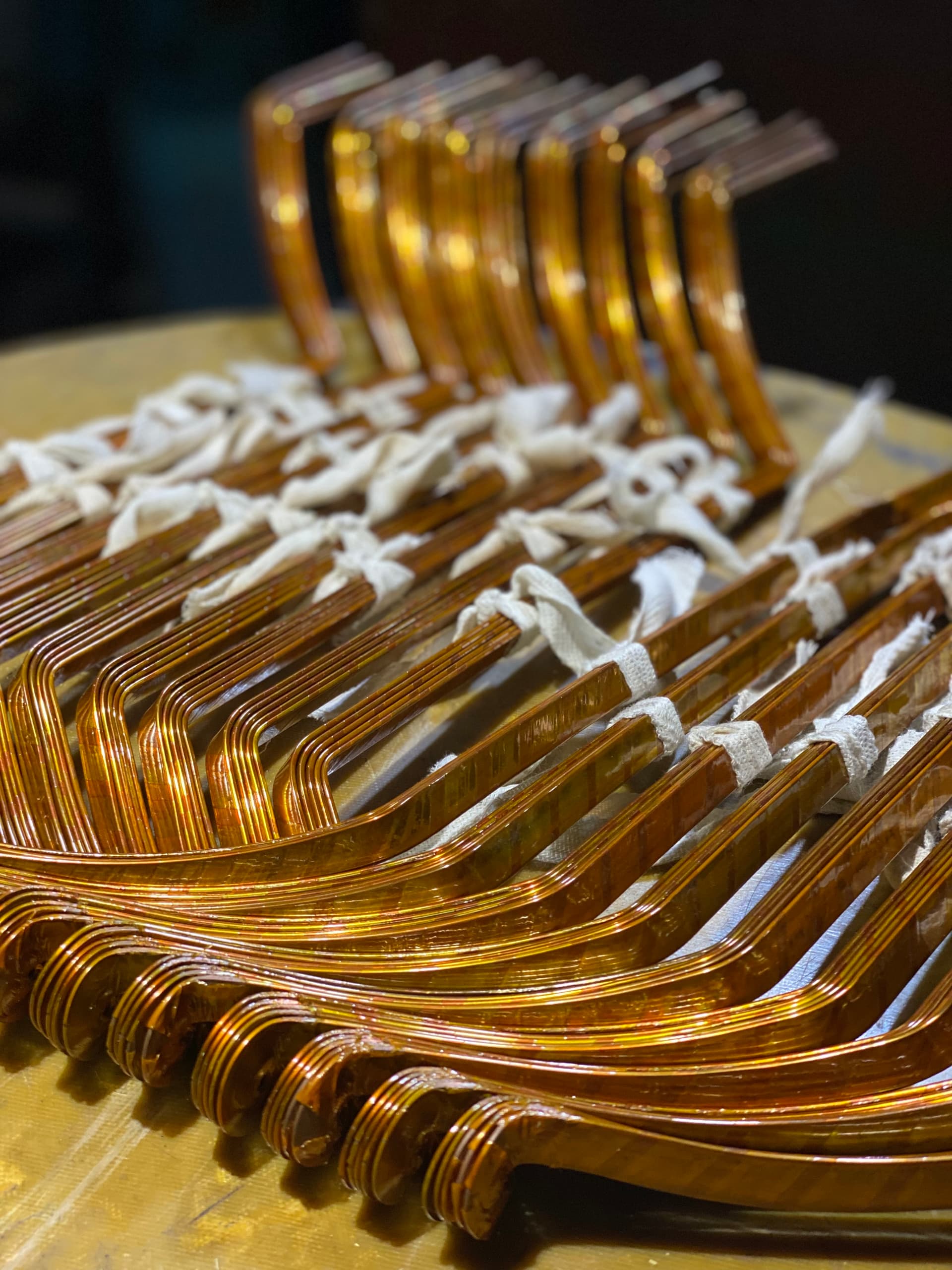 Armature coil sections for a DC machine