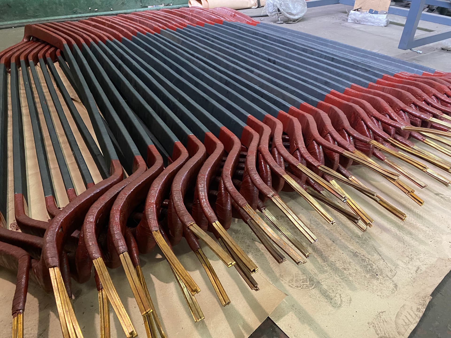 Manufactured stator winding sections