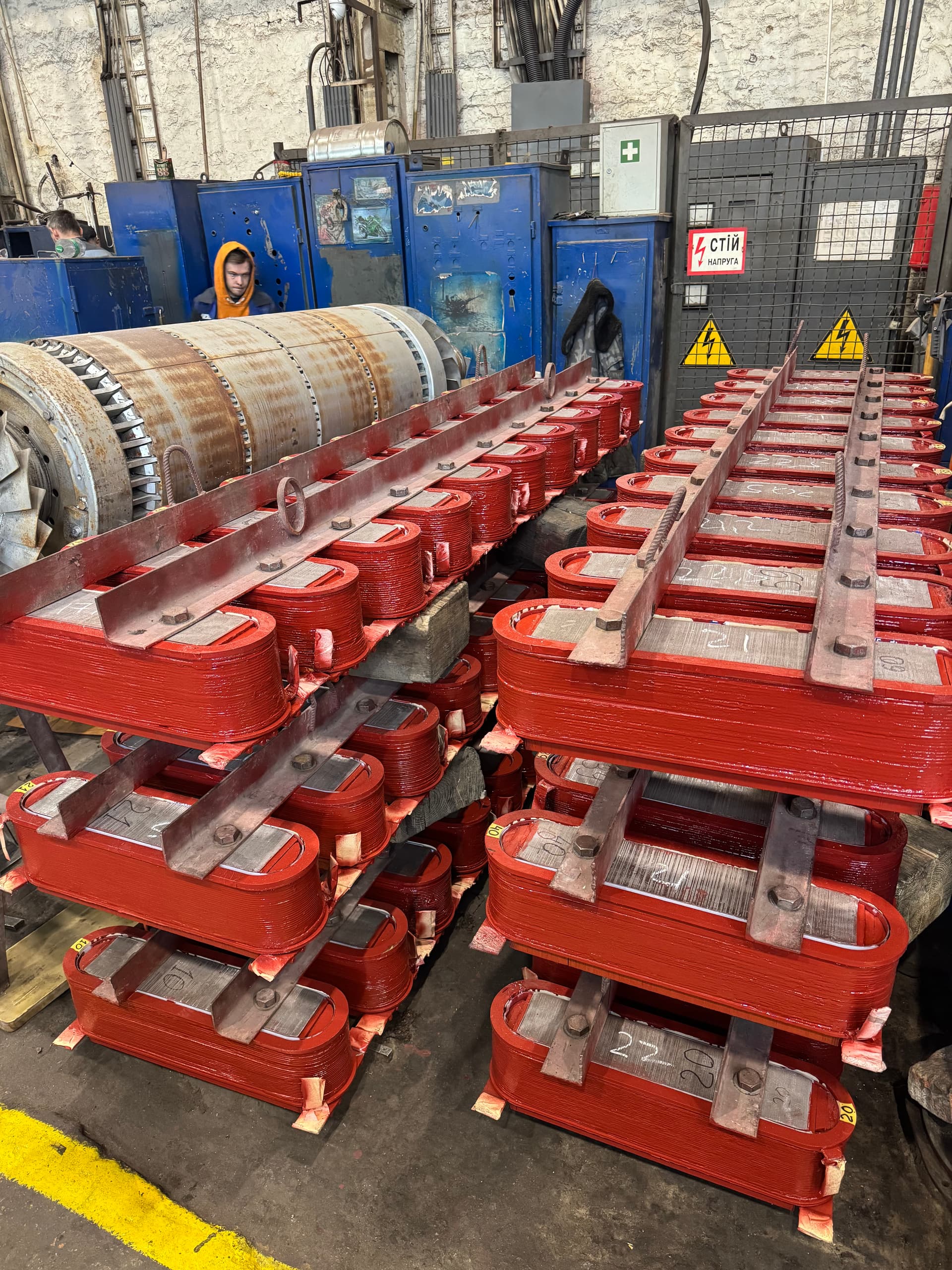 Rotor pole coils for a synchronous machine